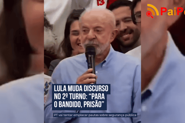 Lula muda discurso no 2º turno: “Para o bandido, prisão”
