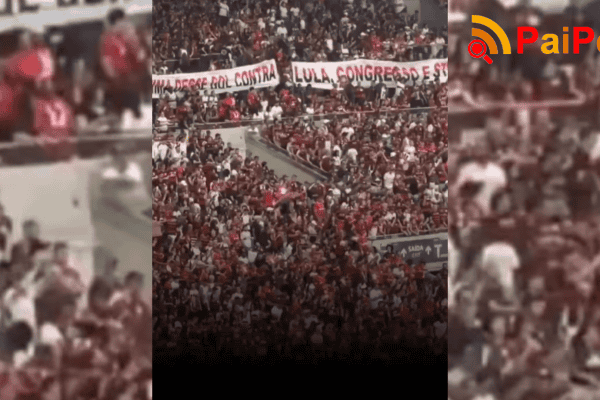 Torcida do Flamengo se levanta contra Lula e protesta no Maracanã com críticas ao Congresso e STF