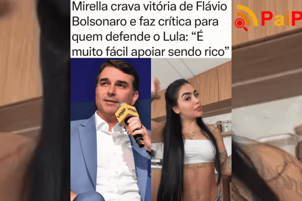 Mirella crava vitória de Flávio Bolsonaro e faz crítica para quem defende o Lula: “É muito fácil apoiar sendo rico”