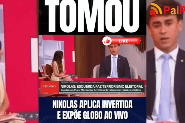 Nikolas aplica invertida e expõe Globo ao vivo