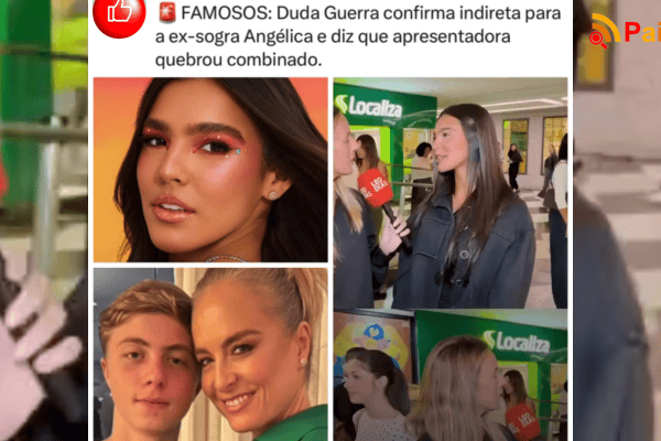 Duda Guerra confirma indireta para a ex-sogra Angélica e diz que apresentadora quebrou combinado.