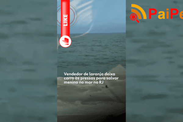 Vendedor de laranja deixa carro às pressas para salvar menino no mar no RJ