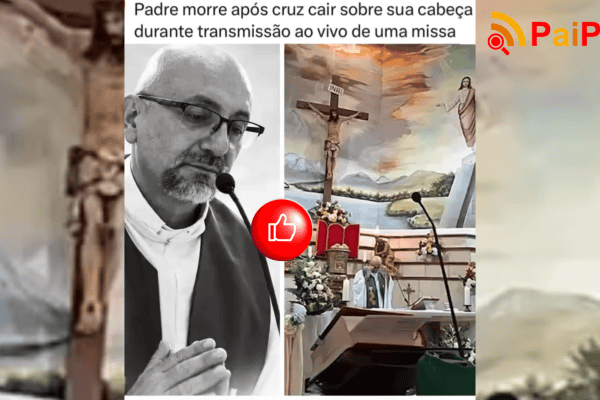 Padre morre após cruz cair sobre sua cabeça durante transmissão ao vivo de uma missa