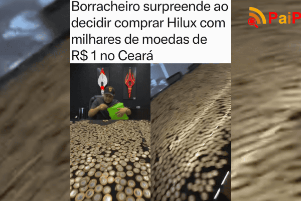 Borracheiro surpreende ao decidir comprar Hilux com milhares de moedas de R$ 1 no Ceará