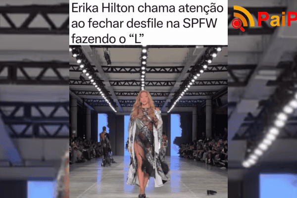 Erika Hilton chama atenção ao fechar desfile na SPFW fazendo o “L”