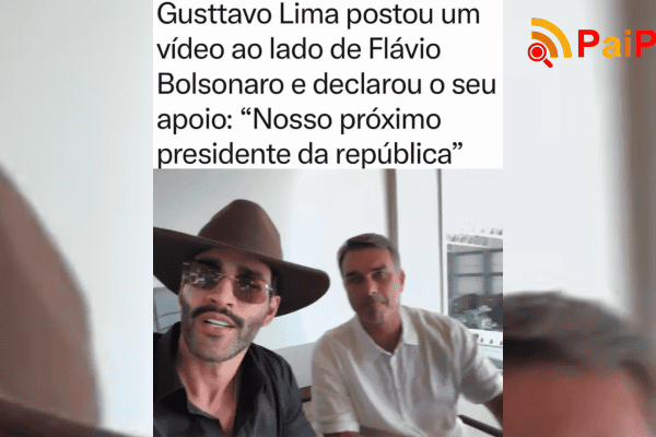 Gusttavo Lima postou um vídeo ao lado de Flávio Bolsonaro e declarou o seu apoio: “Nosso próximo presidente”