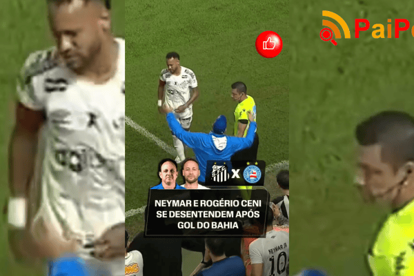 Neymar e Rogério Ceni se desentendem após gol do Bahia