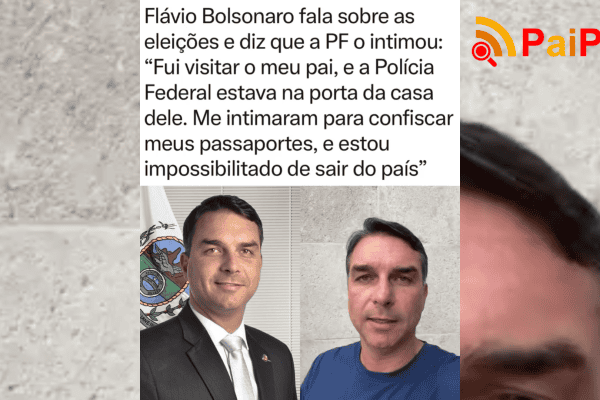 Flávio Bolsonaro fala sobre as eleições e diz que a PF o intimou