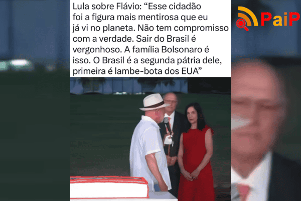 Lula sobre Flávio: “Esse cidadão foi a figura mais mentirosa que eu já vi no planeta.”