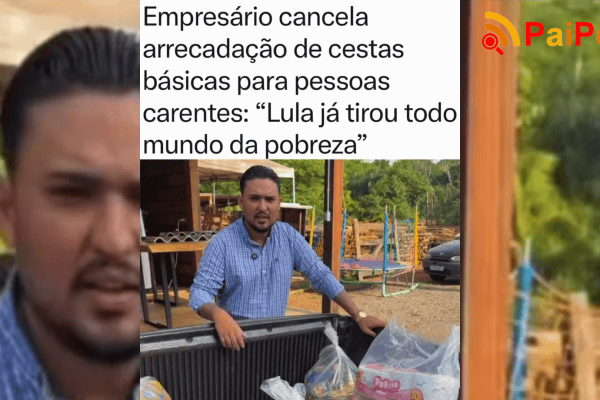 Empresário cancela arrecadação de cestas básicas para pessoas carentes: “Lula já tirou todo mundo da pobreza”