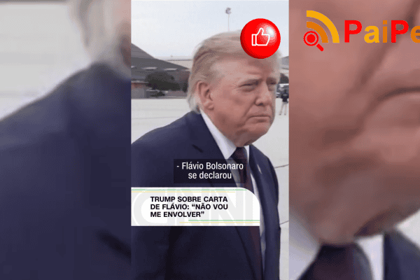 Trump fala sobre carta de Flávio: “Não vou me envolver”