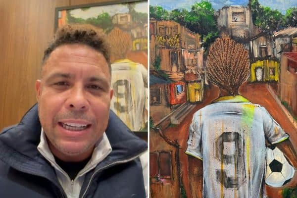 Tela de grafiteiros de SP aparece em vídeo de Ronaldo Fenômeno