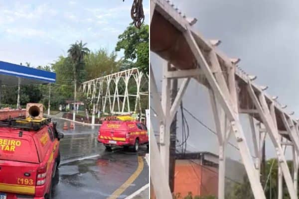 Aqueduto Bicame em Nova Lima é estabilizado após chuvas e trânsito é liberado