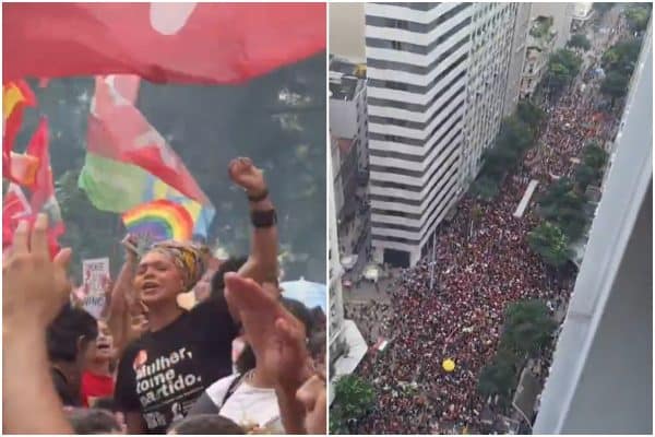 Estudantes da UFRJ realizam protesto no Rio em apoio à reeleição de Lula