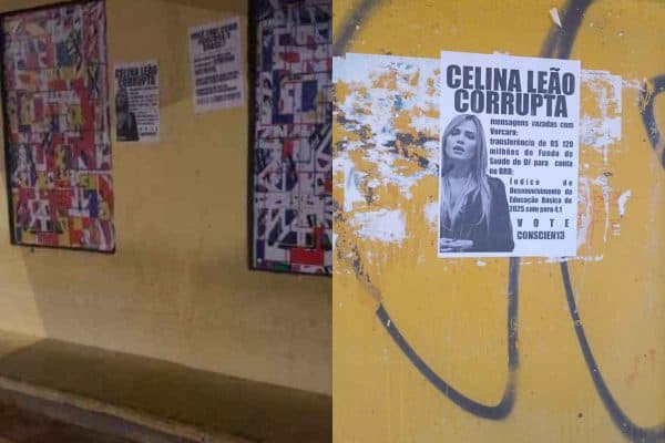 Campanha de Celina Leão denuncia cartazes “ofensivos” ao TRE e PCDF