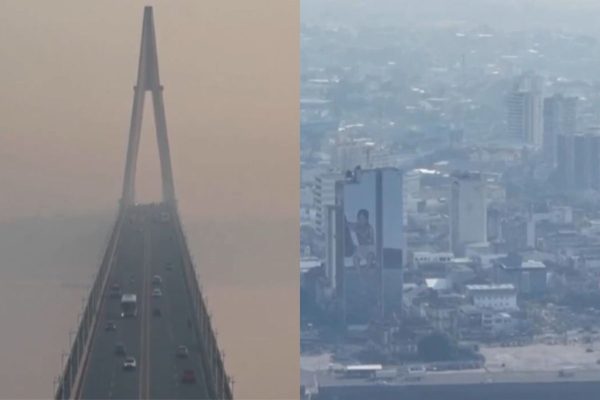 Defesa Civil emite alerta após fumaça de queimadas cobrir Manaus