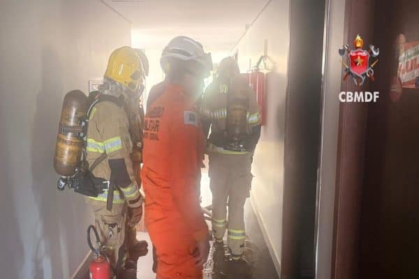 Incêndio em apartamento na Asa Norte causa crises nervosas em duas mulheres