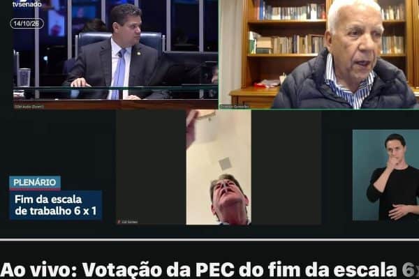 Cid Gomes é flagrado com cigarro durante sessão do Senado sobre escala 6×1