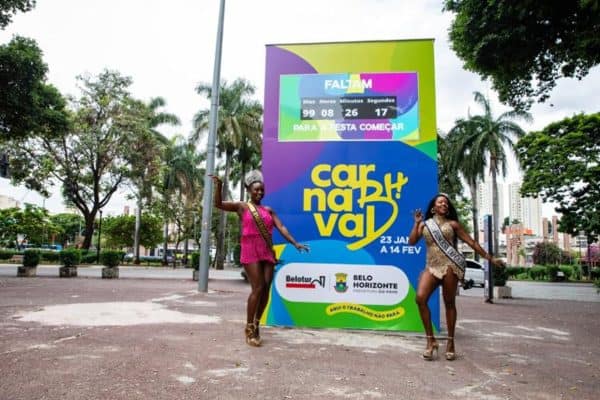 Belo Horizonte instala totem com contagem regressiva para o Carnaval 2027