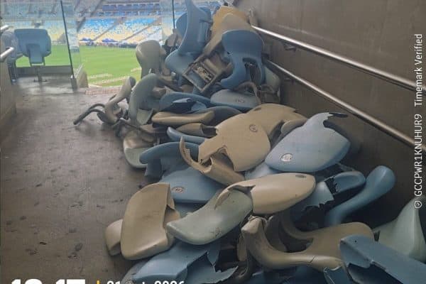 Maracanã tem quase 500 cadeiras danificadas e prejuízo excede R$ 300 mil