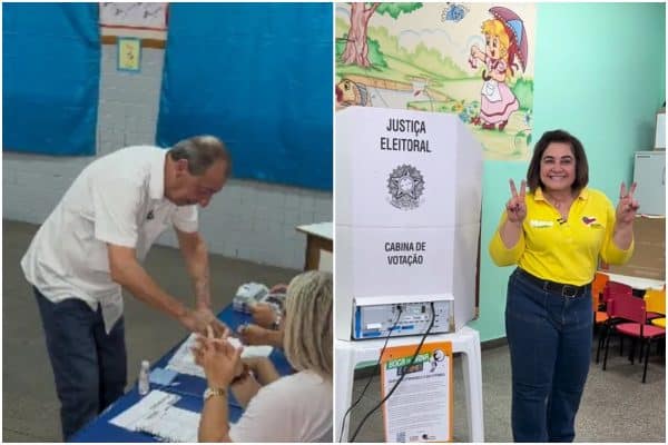 Omar Aziz e Professora Maria do Carmo votam em Manaus no Amazonas