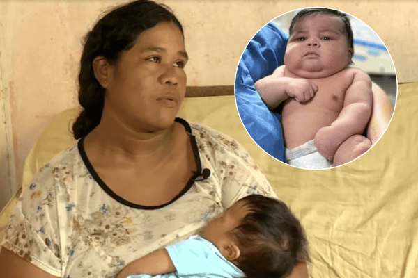 Bebê de 6,5 kg nasce de parto normal no ES, tem sequelas e mãe leva 55 pontos